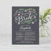 Modern Chalkboard komt hier uit de bride Floral Kaart (Staand voorkant)