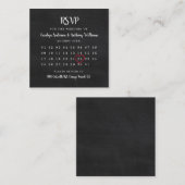 Modern Chalkboard RSVP-kaart Informatiekaartje (Voorkant / Achterkant)