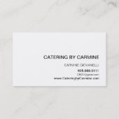 Modern Chalkboard Silhouette Catering white/grijs Visitekaartje (Achterkant)