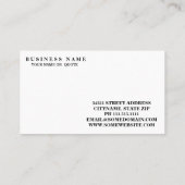 Modern Chalkboard walvissen Visitekaartje (Achterkant)