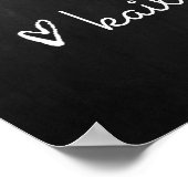 Modern Chalkboard Weddenschap Welkomstwoord en bed Poster (Hoek)