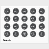 MODERN CHALKBOARD WEDING RONDE STICKER (Vel)