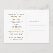 Modern Champagne Gold Photo Wedding Uitnodiging Briefkaart (Voorkant)