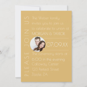 Modern Champagne Tonal Wedding, foto Kaart