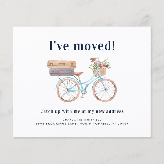 Modern Change of Address Moving Announcement Card (Voorkant)