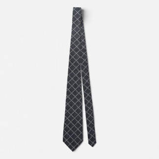 Modern Charcoal Diamond Grid Tie Stropdas