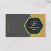 Modern Charcoal & Gold Design Visitekaartje (Achterkant)