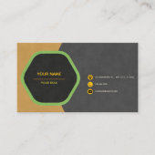 Modern Charcoal & Gold Design Visitekaartje (Voorkant)
