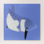 Modern charming belted kingfisher legpuzzel (Horizontaal)