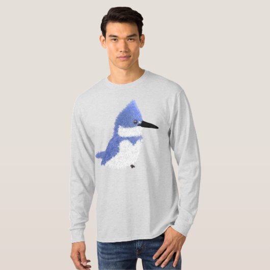 Modern charming belted kingfisher t-shirt (Voorkant volledig)