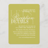 Modern Chartreuse Script Wedding Details Informatiekaartje (Voorkant)
