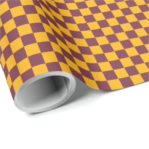 Modern Check Team Spirit School Colors Fun Cadeaupapier