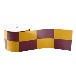 Modern Check Team Spirit School Colors Fun Grosgrain Lint