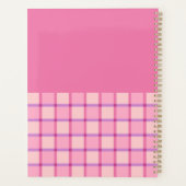 Modern Checker Pink Purple Custom Monogram Planner (Achterkant)