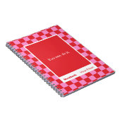 Modern Checkerboard Block Quote Classic Notitieboek (Rechterzijde)