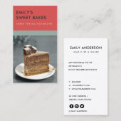 MODERN CHEERFUL BRIGHT FUN BAKERY CHEF FOTO VISITEKAARTJE (Voorkant / Achterkant)