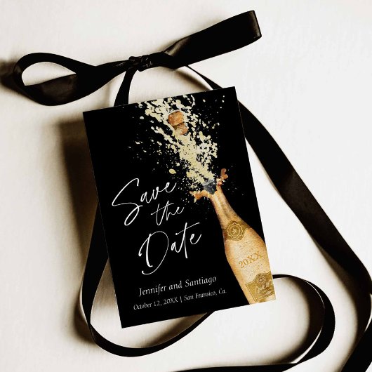 Modern Cheers Save the Date Kaart