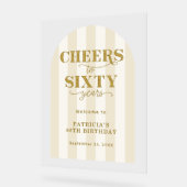 Modern Cheers Sixty Years 60TH Birthday Welcome  (Angle)