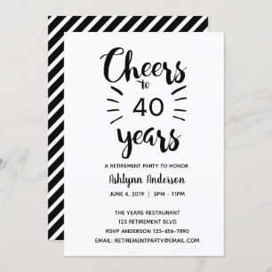 Modern Cheers to Retirement Kaart