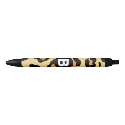 Modern Cheetah Spots Pattern Zwarte Inkt Pen (Voorkant)