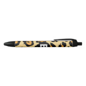 Modern Cheetah Spots Pattern Zwarte Inkt Pen (Bovenkant)