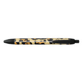 Modern Cheetah Spots Pattern Zwarte Inkt Pen (Achterkant)