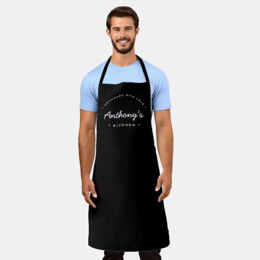 Modern Chef Kitchen Homemade with Love Custom  Schort (Gedragen)