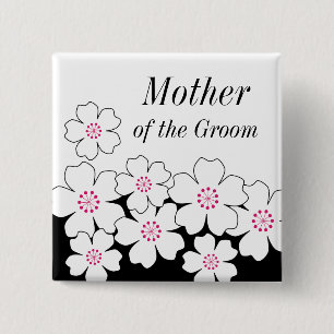 Modern Cherry Blossom Rehearsal Button