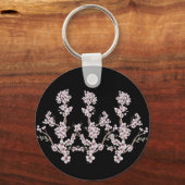 Modern Cherry Blossoms Design Sleutelhanger (Achterkant)
