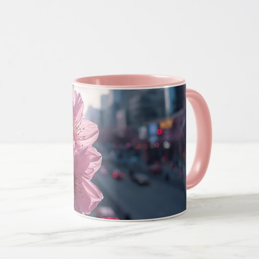 Modern Cherry Blossoms Mug (Devant droit)