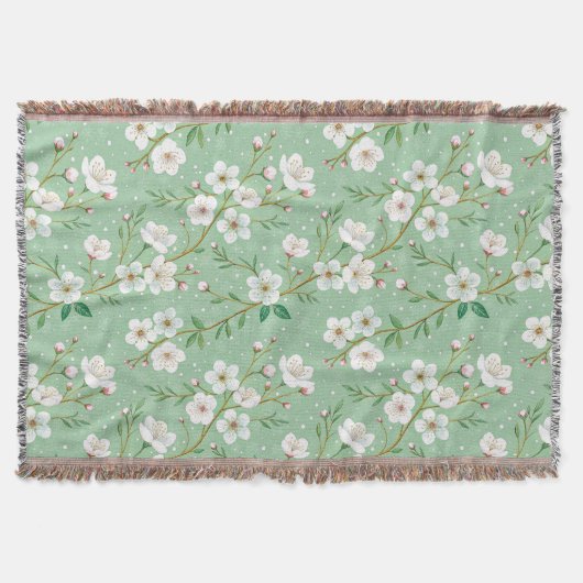 Modern Cherry Blossoms Winter Deken (Voorkant)
