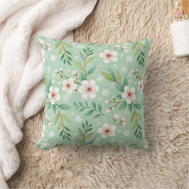 Modern Cherry Blossoms Winter pattern Kussen