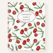 Modern Cherry Pattern Personalized Recipe Notitieb Notitieboek (Voorkant)