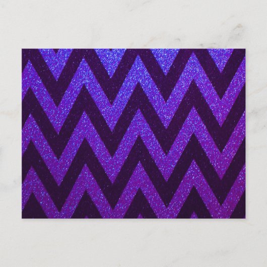 Modern Chevron Blue en Paars Briefkaart (Voorkant)