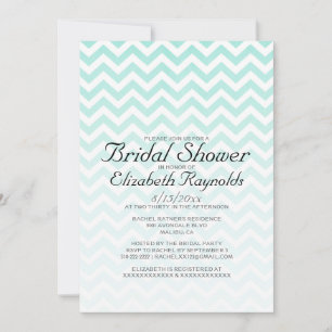 Modern Chevron Bridal Shower Invitations Kaart