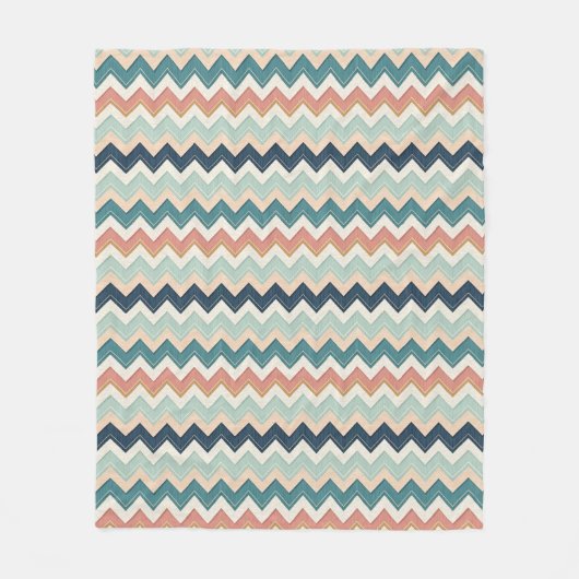 Modern Chevron Design Custom Soft Fleece Blanket (Voorkant)