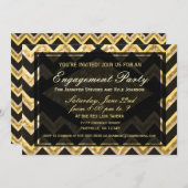 Modern Chevron Glitter Pattern Kaart (Voorkant / Achterkant)