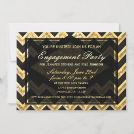 Modern Chevron Glitter Pattern Kaart