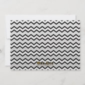 Modern Chevron Gray Silver Vrijgezellenfeest Invit Kaart (Achterkant)