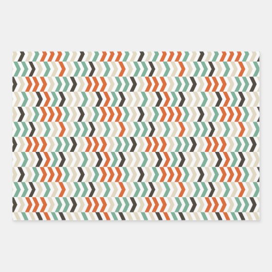 Modern Chevron-inpakpapier - kleurrijke cadeauverp Inpakpapier Vel (Voorkant)