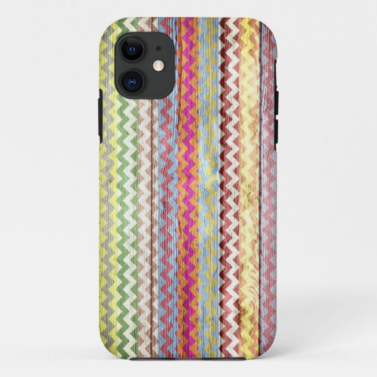 Modern Chevron Pattern Wooden #3 Case-Mate iPhone Case (Achterkant)