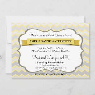 Modern Chevron Vrijgezellenfeest Invite Kaart