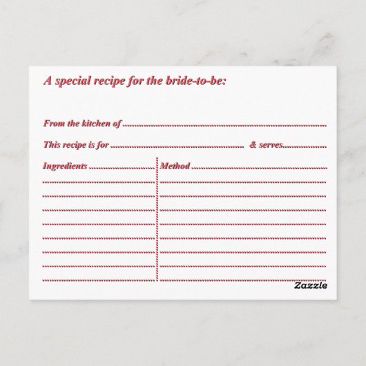 Modern Chevron Vrijgezellenfeest Recipe Kaarten (Achterkant)