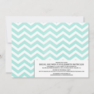 Modern Chevron Zigzag Bridal Shower Invitations Kaart