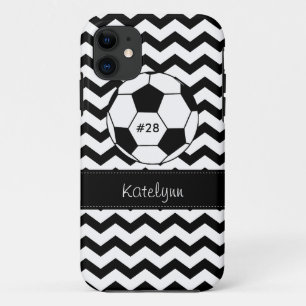 Modern Chevron Zigzag Soccer Phone Case Hoesje