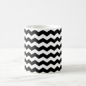 Modern Chevron ZigZag Zwart-wit Patroon Mok (Center)