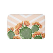 Modern Chevrons Prickly Pear Cactus Flowers Badmat (Voorkant)