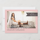 Modern Chic 2017 Photo Graduation Party Invitation (Devant)