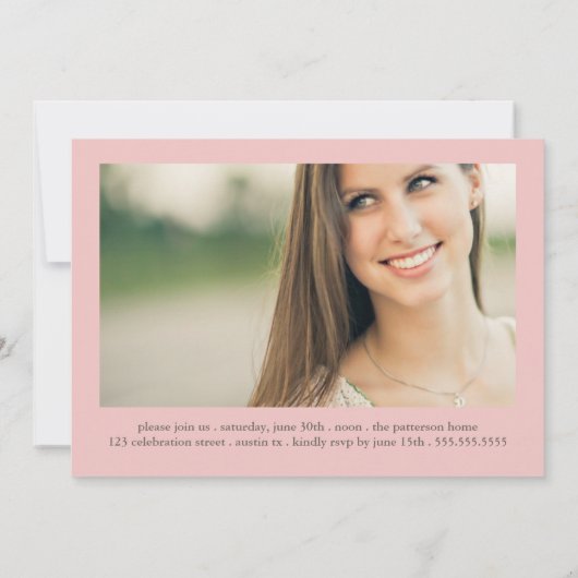 Modern Chic 2017 Photo Graduation Party Invitation (Dos)