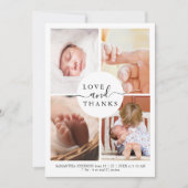 Modern Chic 4 Photo Baby shower dank u (Voorkant)